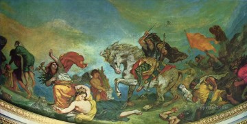 アッティラとその大群がイタリアと芸術を蹂躙する 1847 年 ウジェーヌ・ドラクロワ Oil Paintings